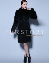 Load image into Gallery viewer, Natural Fox Fur Coat Lamb Fur Overcoat Top Quality Fur Jacket Women&#39;s Long Outwear