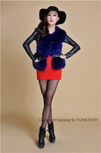 Load image into Gallery viewer, Natural Fox Fur Vest Waistcoat Jacket Coat Womens&#39; Dress