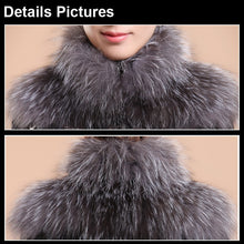 Load image into Gallery viewer, Women&#39;s Silver Fox Fur Vest Silver Fox Natural Color Real Fur Vest Female