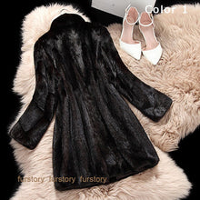 Load image into Gallery viewer, Women&#39;s Genuine Mink Fur Coat Women Jacket Long Overcoat Fur Story FS16179