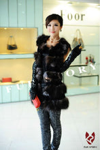 Load image into Gallery viewer, Real Silver Fox Fur Vest Waistcoat Coat Jacket Ladies&#39; Garment  Very Popular Shipping Free