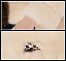 Load image into Gallery viewer, Rabbit Fur Coat Women&#39;s with Big Raccoon Fur Collar Real Natural Fur Coats Female