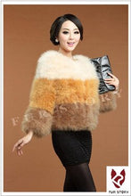 Load image into Gallery viewer, Fur Womens Coat Real Turkey Fur Coat Jacket Overcoat Mulitple Colors Puff NEW Stylish Natural Fur Coat Warmest Fur Coat Fur Story FS12098