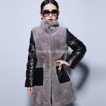 Load image into Gallery viewer, Natural Lamb Fur Coat Genuine Sheep Leather Full Sleeve Jacket