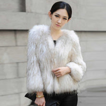 Load image into Gallery viewer, Fur Coat Cheap Knitted Raccoondog Fur Coat Jacket Overcoat Vest Waistcoat Fur Coat Jacket Women FS010402