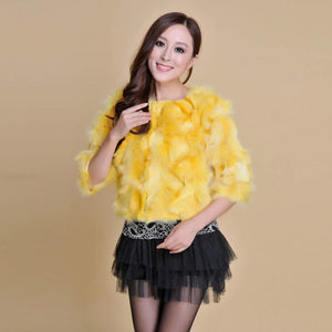 Real Fox Fur Coat Jacket Thick Fur Gilet Womens' Dress Ladies' Garment FS13052  Light Purple