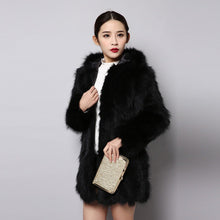 Load image into Gallery viewer, Natural Raccoon Fur Coat Women&#39;s Real Fur Jacket Long Sleeve Winter Warm Outwear 151256