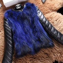 Load image into Gallery viewer, Winter Women&#39;s Raccoon fur Jacket with Genuine Sheep leather Sleeve 151220