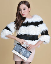 Load image into Gallery viewer, Real Lamb Fur and Rabbit Fur Coat Jacket Overcoat Ladies&#39; Top Dress 2016 New Women&#39;s Fur Fur Sotry FS13063