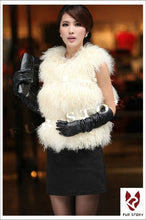 Load image into Gallery viewer, Rabbit  Lamb Fur Vest Waistcoat Coat Jacket Ladies&#39; Garment 5colors