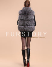 Load image into Gallery viewer, Women&#39;s Silver Fox Fur Vest Silver Fox Natural Color Real Fur Vest Female