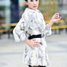 Load image into Gallery viewer, Woman Winter Coat Real Rabbit Fur Coat  Long Style Real Fur Coat  010106