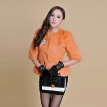 Load image into Gallery viewer, Natural Rabbit Fur Coat  Women&#39;  Fashion Grace Overcoat Jacket