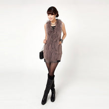Load image into Gallery viewer, Natural Mongolia Lamb Fur Vest Wool Vest Jacket Coat Commuter Style Big Lamb Fur