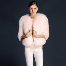 Load image into Gallery viewer, Winter Women&#39;s Real Fox Fur Coat Three Quarter Sleeve Furry Jackets