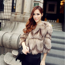 Load image into Gallery viewer, Women&#39;s Real Fox Fur Coat and Jackets Female Jacket Nature Fur Coats 15132