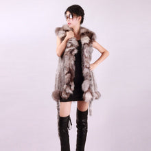 Load image into Gallery viewer, Women&#39;s Nature Rabbit Fur Vest  Winter Warm Outwear Waistcoat 152112