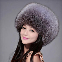 Load image into Gallery viewer, Fur Story FS13609 Women&#39;s Genuine Fox Fur Hat Women Ears Warmer Headdress Women Hat