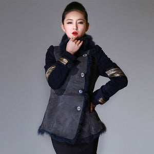 Natural Sheep Fur Coat Double Faced Overcoat Thick Winter Coat