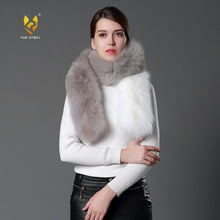 Load image into Gallery viewer, Women's Real Fox Fur Scarf Lady Fashion Winter Warm Shawl Patchwork 16756