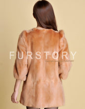 Load image into Gallery viewer, Women&#39;s Natural Fur Coat Long Version Light Camel Full Pelt Real Fur Coat Female
