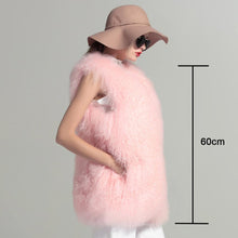 Load image into Gallery viewer, Women&#39;s Real Lamb Fur Vest Natural Fur Waistcoat Furry Sleeveless Garment 16202