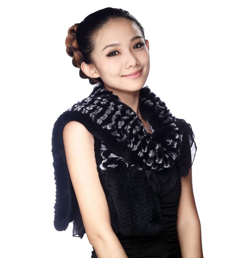 Real REX rabbit fur scarf wrap cape shawl neck warmer beautiful women scarf winter thick FS14510