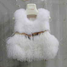 Load image into Gallery viewer, Natural Fox Fur +lamb Fur Vest Raccoon Decoration Waistcoat Jacket