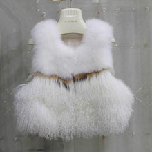 Load image into Gallery viewer, Natural Fox Fur +lamb Fur Vest Raccoon Decoration Waistcoat Jacket