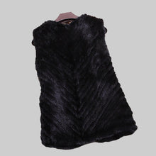 Load image into Gallery viewer, Classical Style Women&#39;s Twill Knitted Mink Fur Vest Real Fur Vest Female Free Shipping Fur Story FS15216