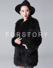 Load image into Gallery viewer, Women&#39;s Natural Fox Fur Coat Winter Full Sleeve Long Fox Fur Big Patches Real Fur Coat Female