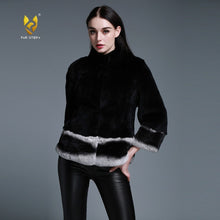 Load image into Gallery viewer, FUR STORY Womens Coats Real Rabbit Fur Spring Jackets Women Jacket Winter jacket Women 151264