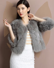 Load image into Gallery viewer, Winter Women&#39;s Natural Fur Coat Color Optional Three Quarter Sleeve