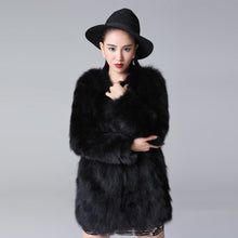 Load image into Gallery viewer, Women&#39;s Natural Fox Fur Coat Winter Full Sleeve Long Fox Fur Big Patches Real Fur Coat Female