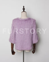 Load image into Gallery viewer, New Real Rabbit Fur Coat Female Real Fur Pullover Women&#39;s Winter Coast Rabbit Fur Knitted Coat Promotions Fur Story FS13069