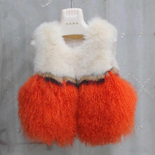 Load image into Gallery viewer, Natural Fox Fur +lamb Fur Vest Raccoon Decoration Waistcoat Jacket