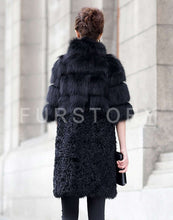 Load image into Gallery viewer, Natural Fox Fur Coat with Wool Free Shipping Plus Size Overcoat Winter Coat Women