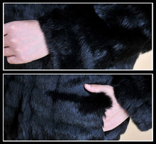 Load image into Gallery viewer, Real Rabbit Fur Coat Fox Fur Collar and Cuff Jacket Overcoat Womens&#39; Garment Winter Coat FS13074