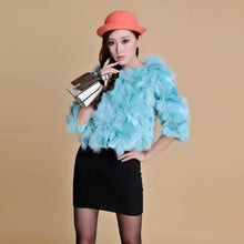 Load image into Gallery viewer, Real Fox Fur Coat Jacket Thick Fur Gilet Womens&#39; Dress Ladies&#39; Garment FS13052  Light Purple