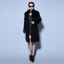 Load image into Gallery viewer, Natural Fox Fur Coat Lamb Fur Overcoat Top Quality Fur Jacket Women&#39;s Long Outwear