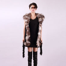 Load image into Gallery viewer, Women&#39;s Nature Rabbit Fur Vest  Winter Warm Outwear Waistcoat 152112