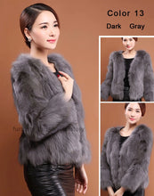 Load image into Gallery viewer, Winter Women&#39;s Natural Fur Coat Color Optional Three Quarter Sleeve