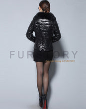 Load image into Gallery viewer, Genuine Sheep Leather Down Jacket Fox Fur Collar Thick Jacket Winter Overcoat