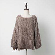 Load image into Gallery viewer, Knitted Mink Fur Coat Women Winter Real Fur Jacket Pullover Female