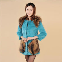 Load image into Gallery viewer, Winter Natural Fur Coat Female Pocket Decoration Women&#39;s Coat