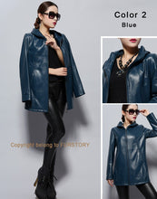 Load image into Gallery viewer, Genuine Sheep Leather Coat Top Quality Leather Jacket  Women Overcoat