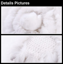 Load image into Gallery viewer, Real knitted Rex rabbit fur hat Beanie skullies cap ear muff earwarmer 060123