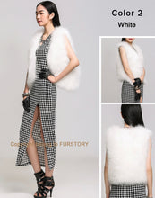 Load image into Gallery viewer, Natural Turkey Fur Vest Stylish Puff Fur Vest Real Fur Vest Female