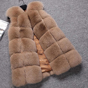 Women's Genuine Rabbit Fur Vest long style garment Women 15207