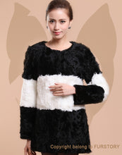 Load image into Gallery viewer, New Lamb Fur Coat Jacket Overcoat  Winter Overcoat In Fashion Interval Color Style Good Quality Lamb Fur FS13068